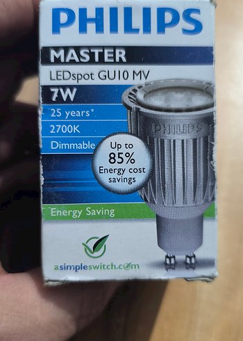 Philips MASTER 7W LED Spot Ampul GU10 - Görsel 3