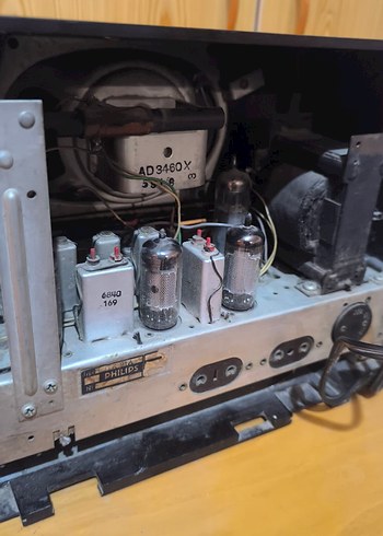 Philips Antika Tüplü Transistörlü Radyo - Görsel 5