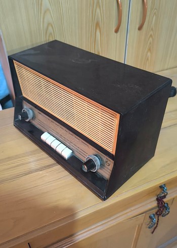 Philips Antika Tüplü Transistörlü Radyo - Görsel 2