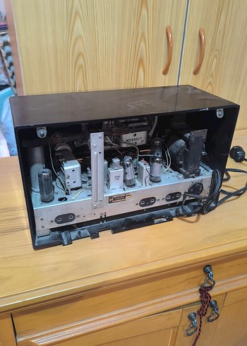 Philips Antika Tüplü Transistörlü Radyo - Görsel 4