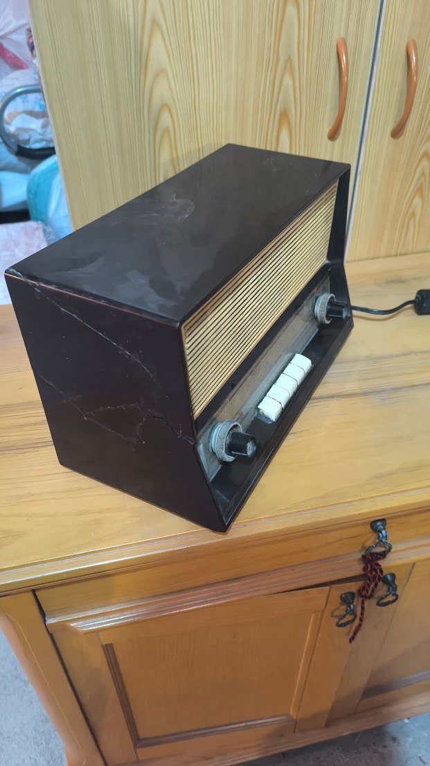 Philips Antika Tüplü Transistörlü Radyo - Görsel 3