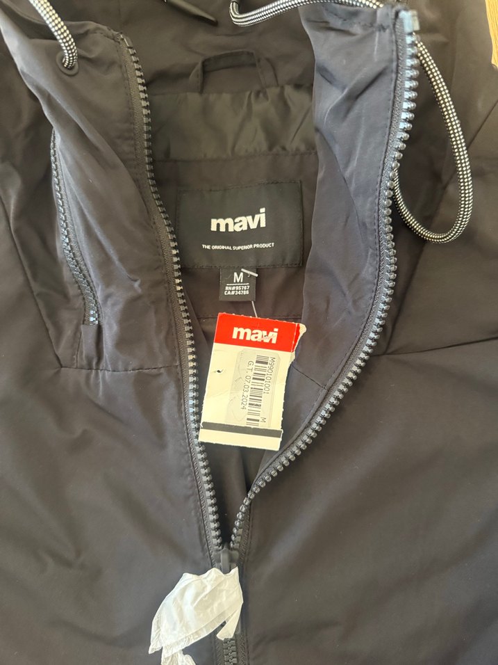 Unisex siyah Orjinal Mavi Jeans yağmurluk - Görsel 3