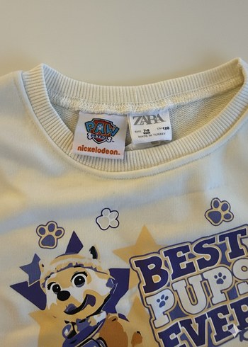 Çocuk Baskılı Beyaz Sweatshirt - Görsel 3