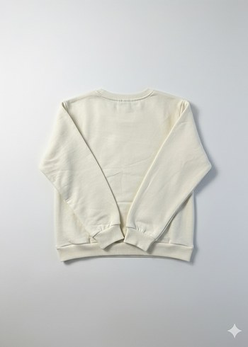 Çocuk Baskılı Beyaz Sweatshirt - Görsel 2