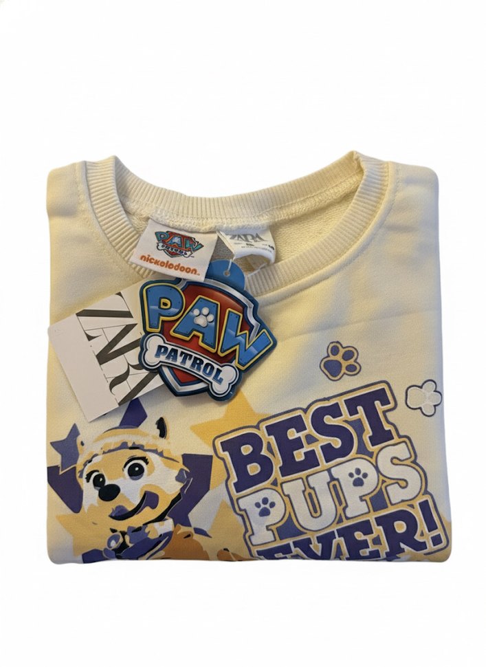 Çocuk Baskılı Beyaz Sweatshirt - Görsel 4