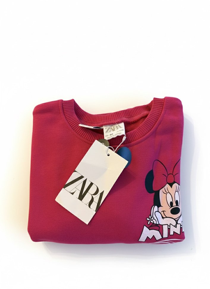 Kız Çocuk Pembe Minnie Baskılı Sweatshirt - Görsel 3