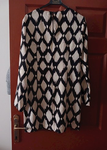 Bohem Uzun Kollu Midi Tunik, Elbise - Görsel 2