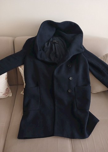 Siyah Kapüşonlu Kaban zara - Görsel 2