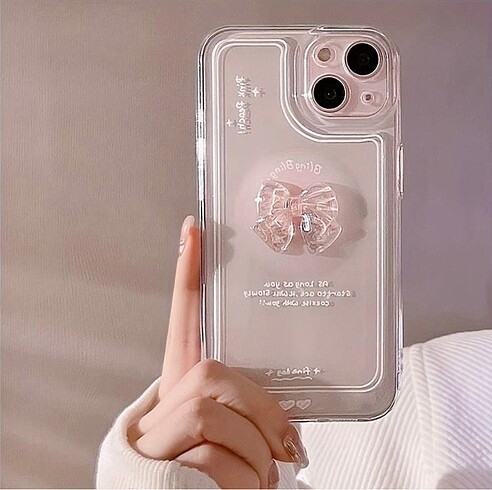 Y2K telefon kılıfı kabı pembe kurdeleli KPOP Shein Iphone İphone