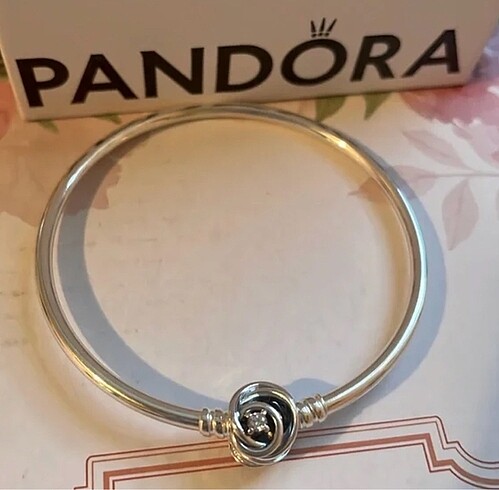 Pandora klipsli gümüş bileklik