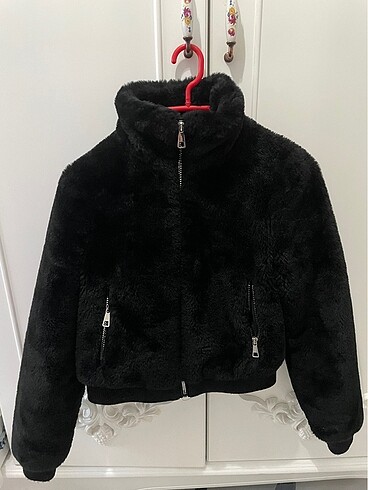 Pull bear crop peluş ceket