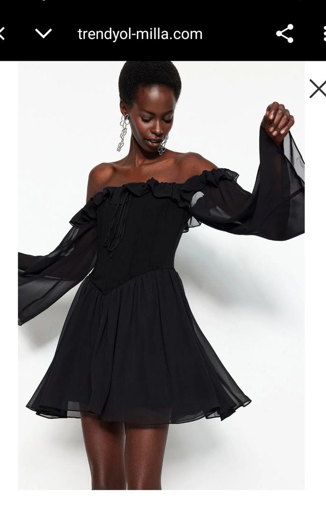 Siyah Korseli Elbise - Görsel 3