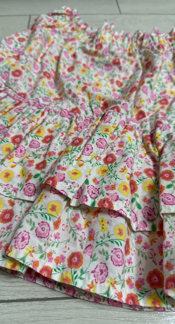 Çiçek Desenli Renkli Mini Etek - Görsel 3