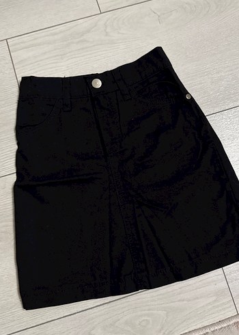 Düğmeli Siyah Mini Etek kız çocuk - Görsel 2