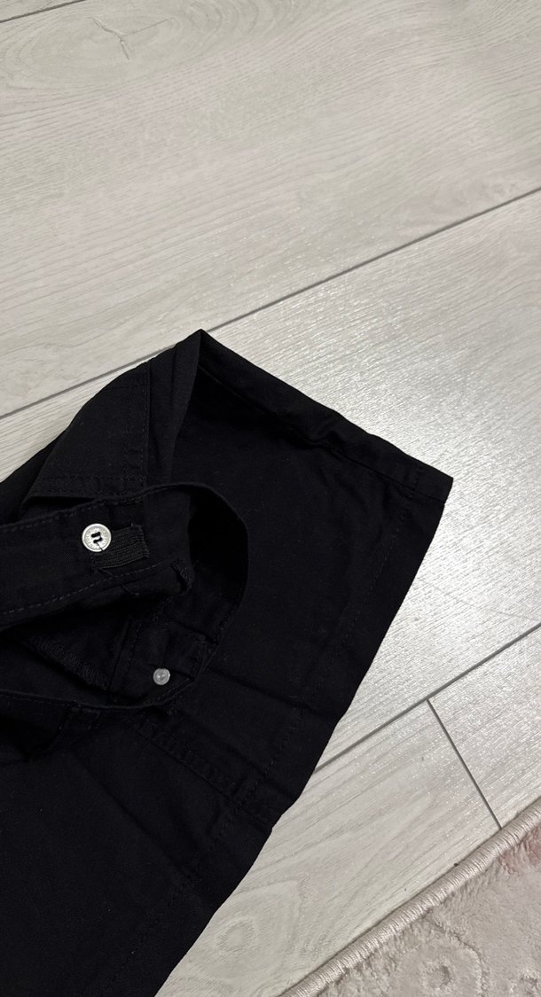 Düğmeli Siyah Mini Etek kız çocuk - Görsel 3