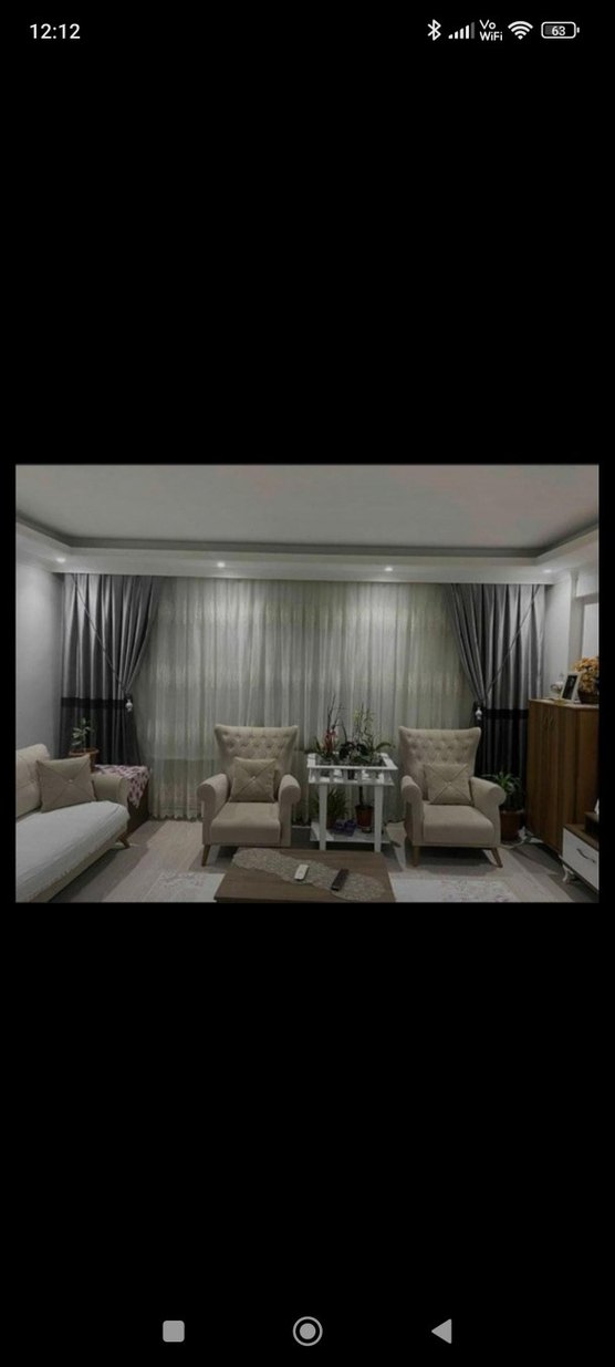 Çağdaş Gri Nakışlı Perde - Görsel 5