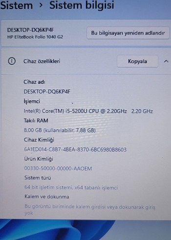 HP ELITEBOOK İ5 - 8GB RAM- 256 GB SSD - Görsel 7
