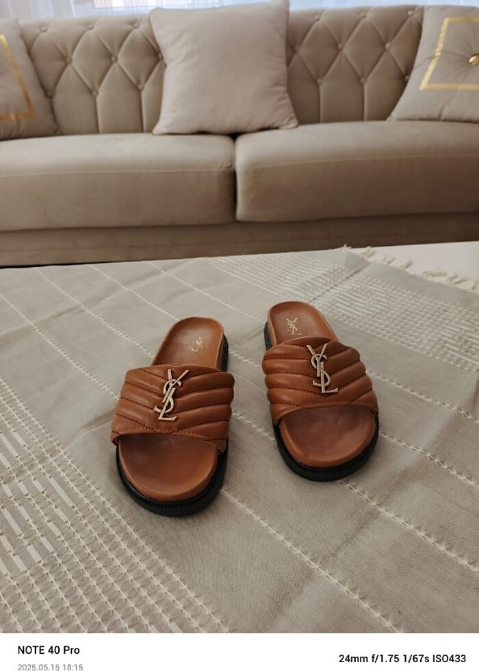 YLS logolu şık terlik - Görsel 3