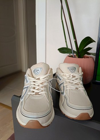 Dior Bej Bağcıklı erkek Spor Ayakkabı - Görsel 2