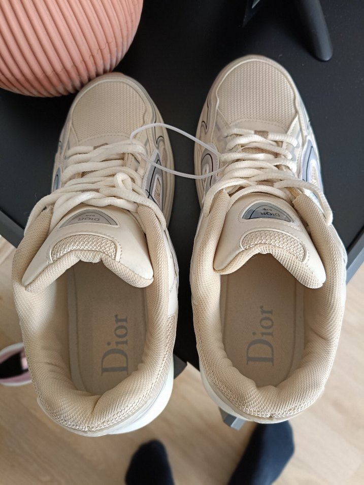 Dior Bej Bağcıklı erkek Spor Ayakkabı - Görsel 3