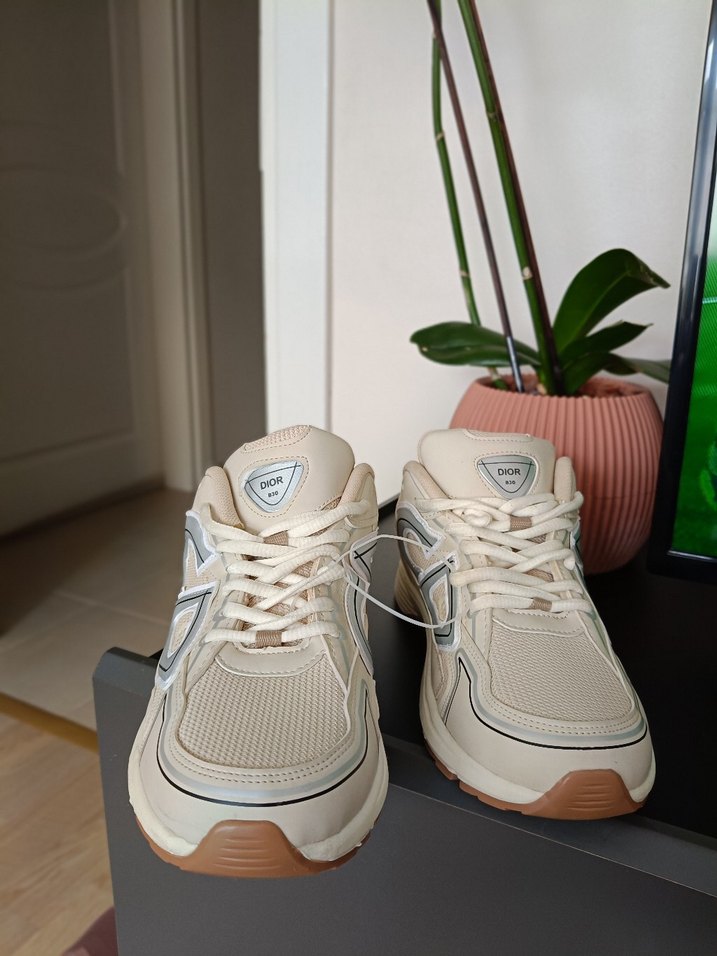 Dior Bej Bağcıklı erkek Spor Ayakkabı - Görsel 2