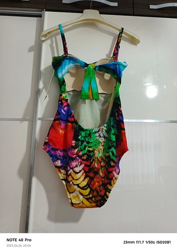 İp askılı sırttan bağlamalı renkli Mayo - Görsel 5