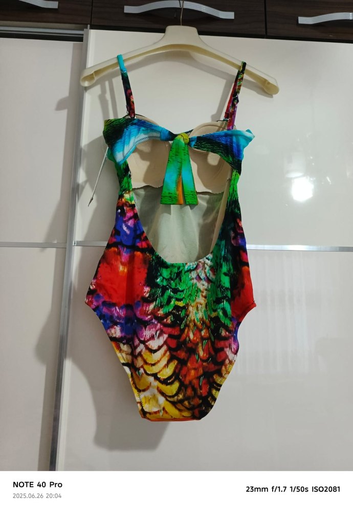 İp askılı sırttan bağlamalı renkli Mayo - Görsel 5