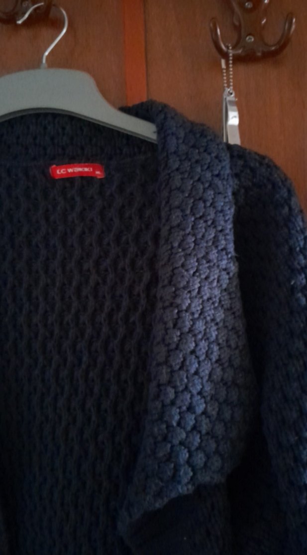 Düğmeli  Lacivert Triko hırka - Görsel 3