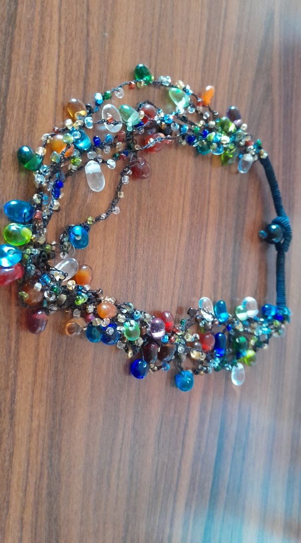 Renkli Boncuklu Uzun Bohem Kolye - Görsel 2