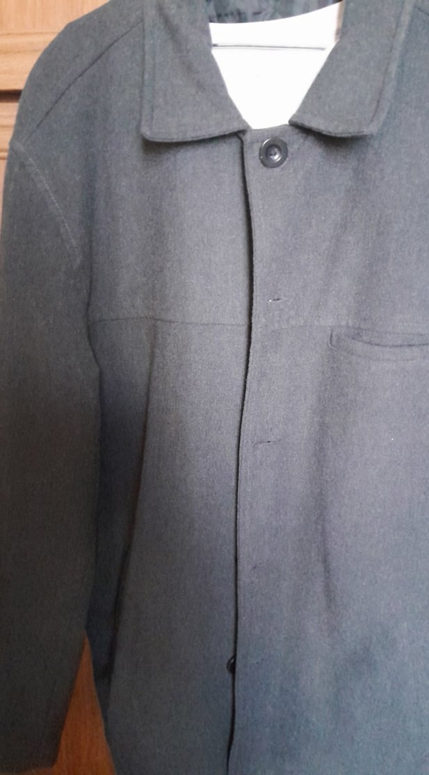 Gri Düğmeli Erkek Midi Boy  Kalin Kislik Ceket - Görsel 2