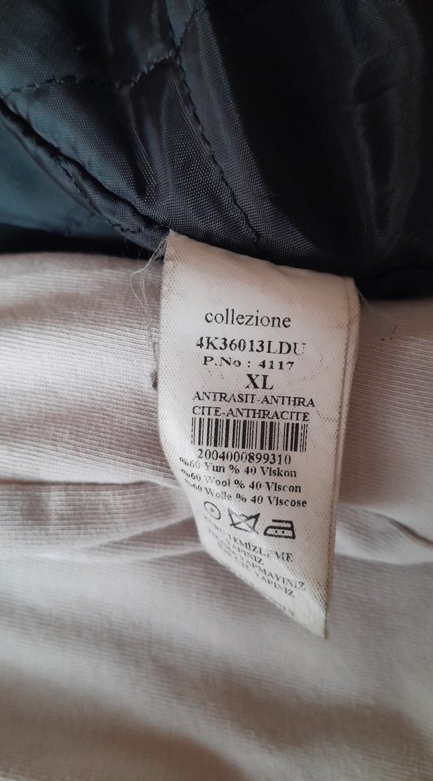 Gri Düğmeli Erkek Midi Boy  Kalin Kislik Ceket - Görsel 4