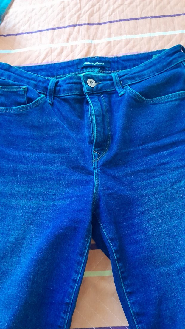 Kadın Mavi Midi Kot Şort - Görsel 2