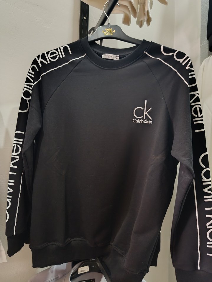 Calvin Klein Beyaz Uzun Kollu Sweatshirt - Görsel 2