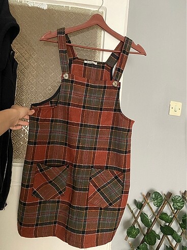 Kaşe salopet elbise - Görsel 4