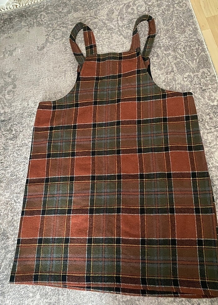 Kaşe salopet elbise - Görsel 3