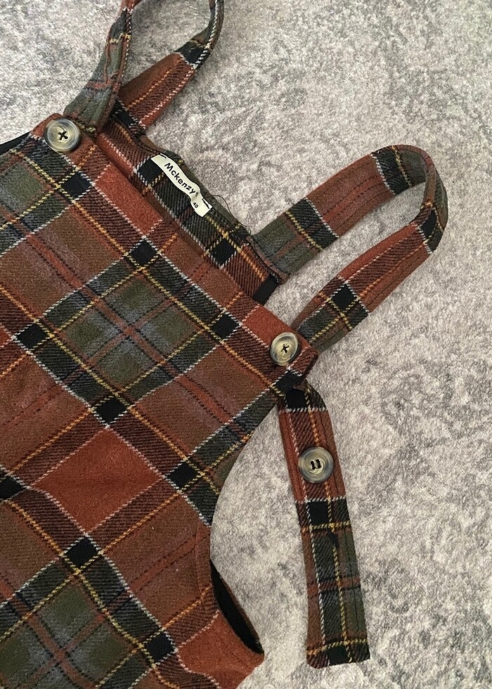 Kaşe salopet elbise - Görsel 2