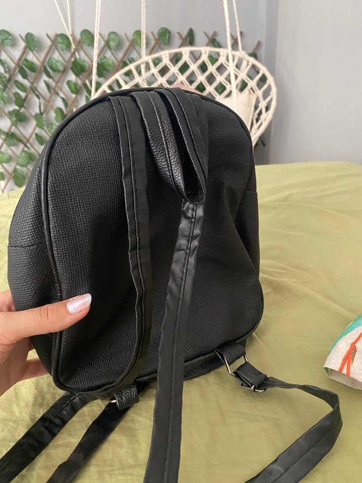 Siyah Punk Sırt Çantası - Görsel 3