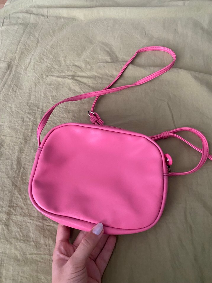 Pembe Kadın Fermuarlı Çapraz Çanta - Görsel 3