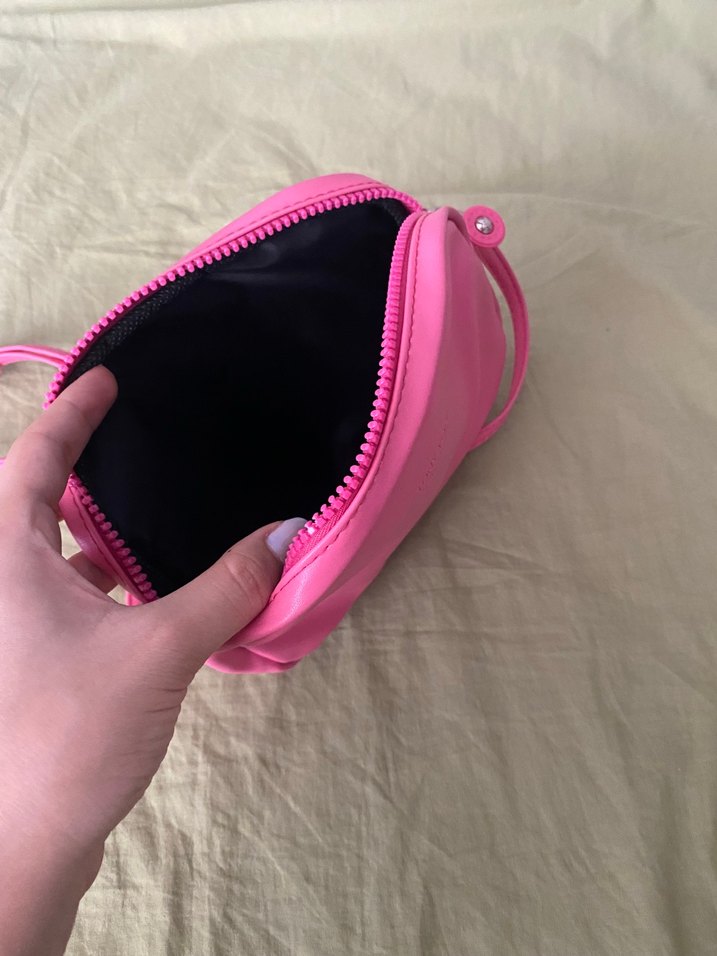 Pembe Kadın Fermuarlı Çapraz Çanta - Görsel 4