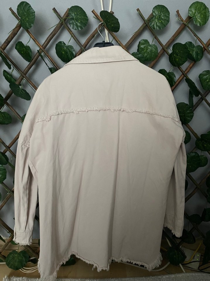 Bej Pamuklu Düğmeli Kadın Gömlek - Görsel 2