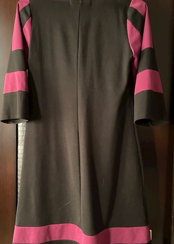 Truvakar 3/4 Kollu Siyah Midi Elbise - Görsel 2