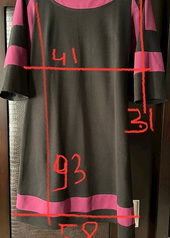 Truvakar 3/4 Kollu Siyah Midi Elbise - Görsel 3