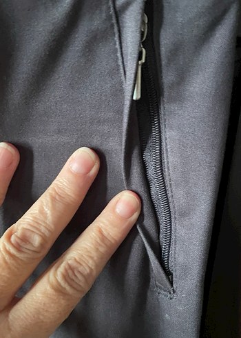 Gri Midi Kumaş Kadın Pantolon - Görsel 2