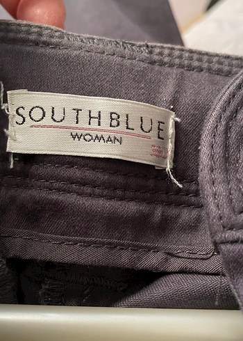 Gri Midi Kumaş Kadın Pantolon - Görsel 5