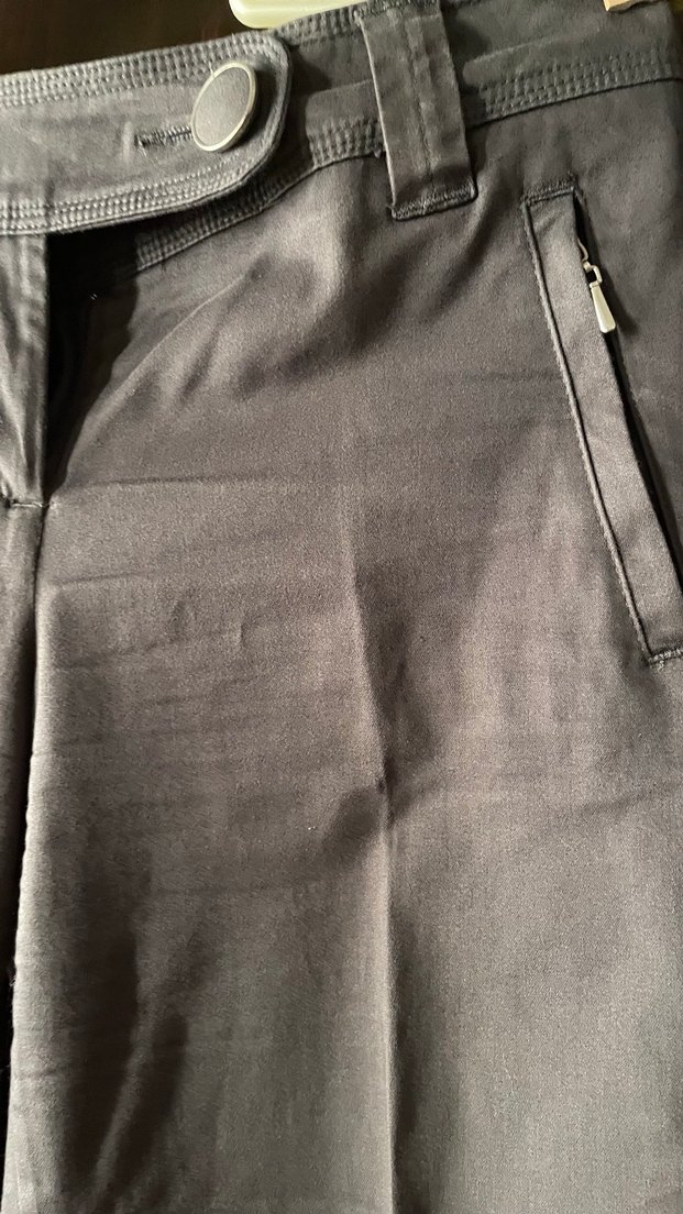 Gri Midi Kumaş Kadın Pantolon - Görsel 3