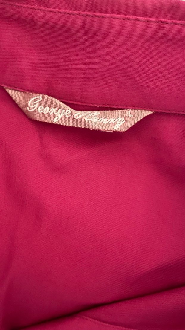 Düğmeli fuşya rengi Kadın Gömlek - Görsel 3