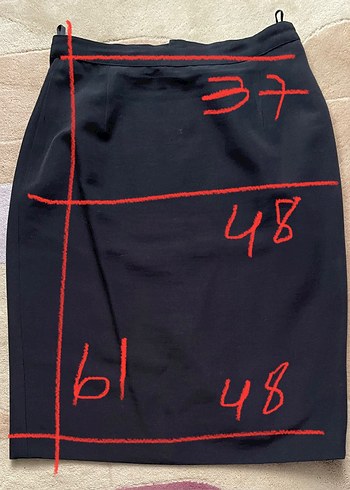 Siyah Midi Kalem Etek - Görsel 3