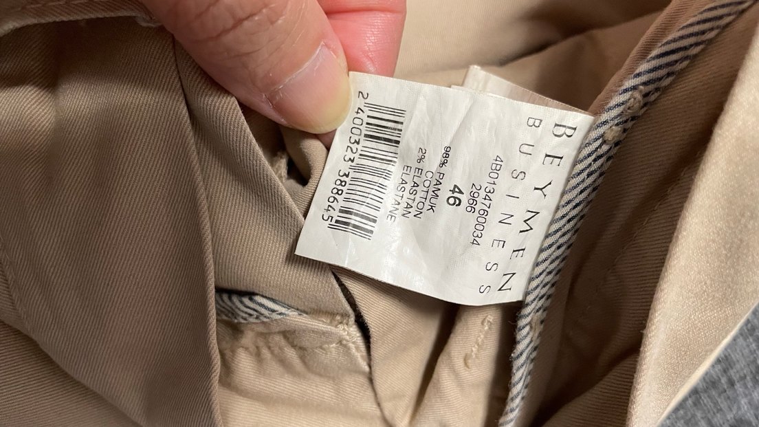 Bej Erkek Normal Kesim Pantolon - Görsel 5