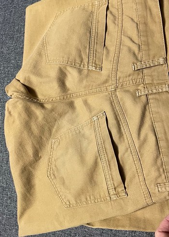Düğmeli Bej Erkek Pantolon - Görsel 4