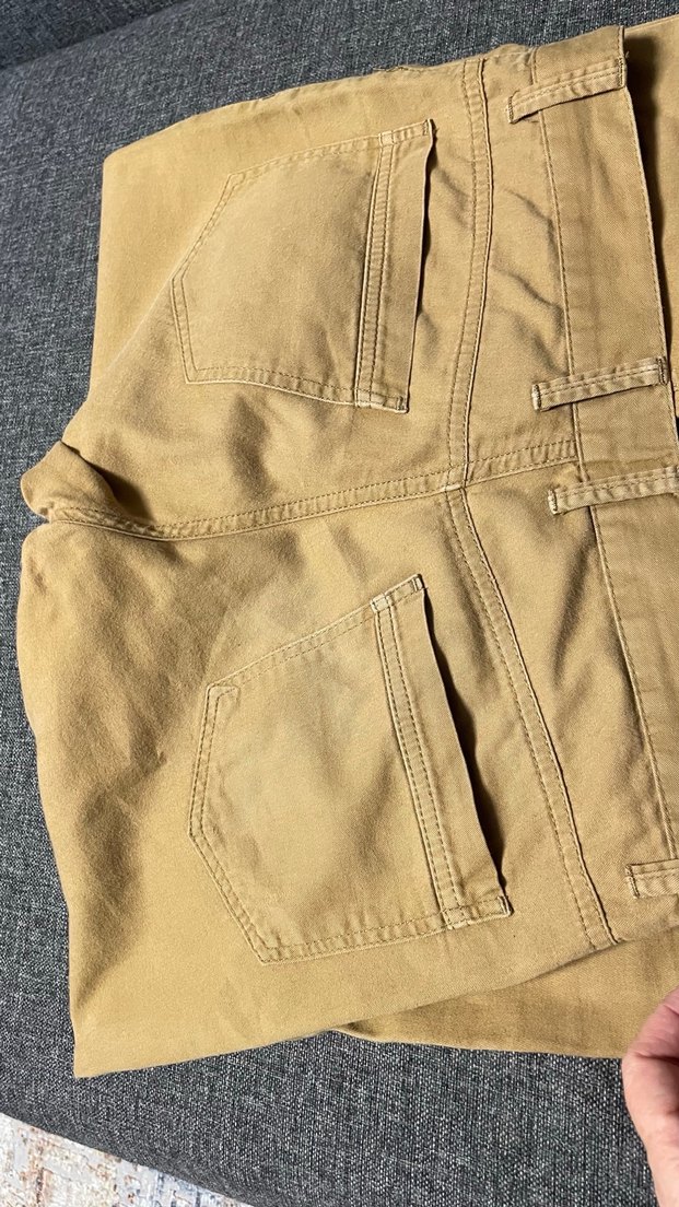 Düğmeli Bej Erkek Pantolon - Görsel 4